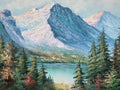 Oil painting - Lakeside Mountain View