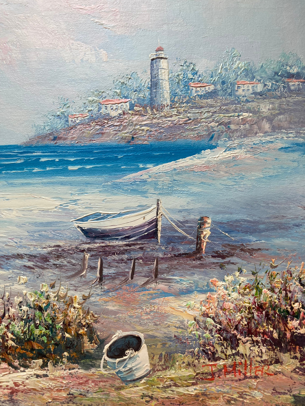 Oil painting - Victorian Ladies on a Beach