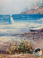 Oil painting - Victorian Ladies on a Beach