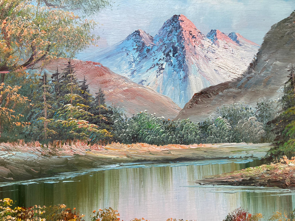 Oil Painting - Mountain Scene Landscape