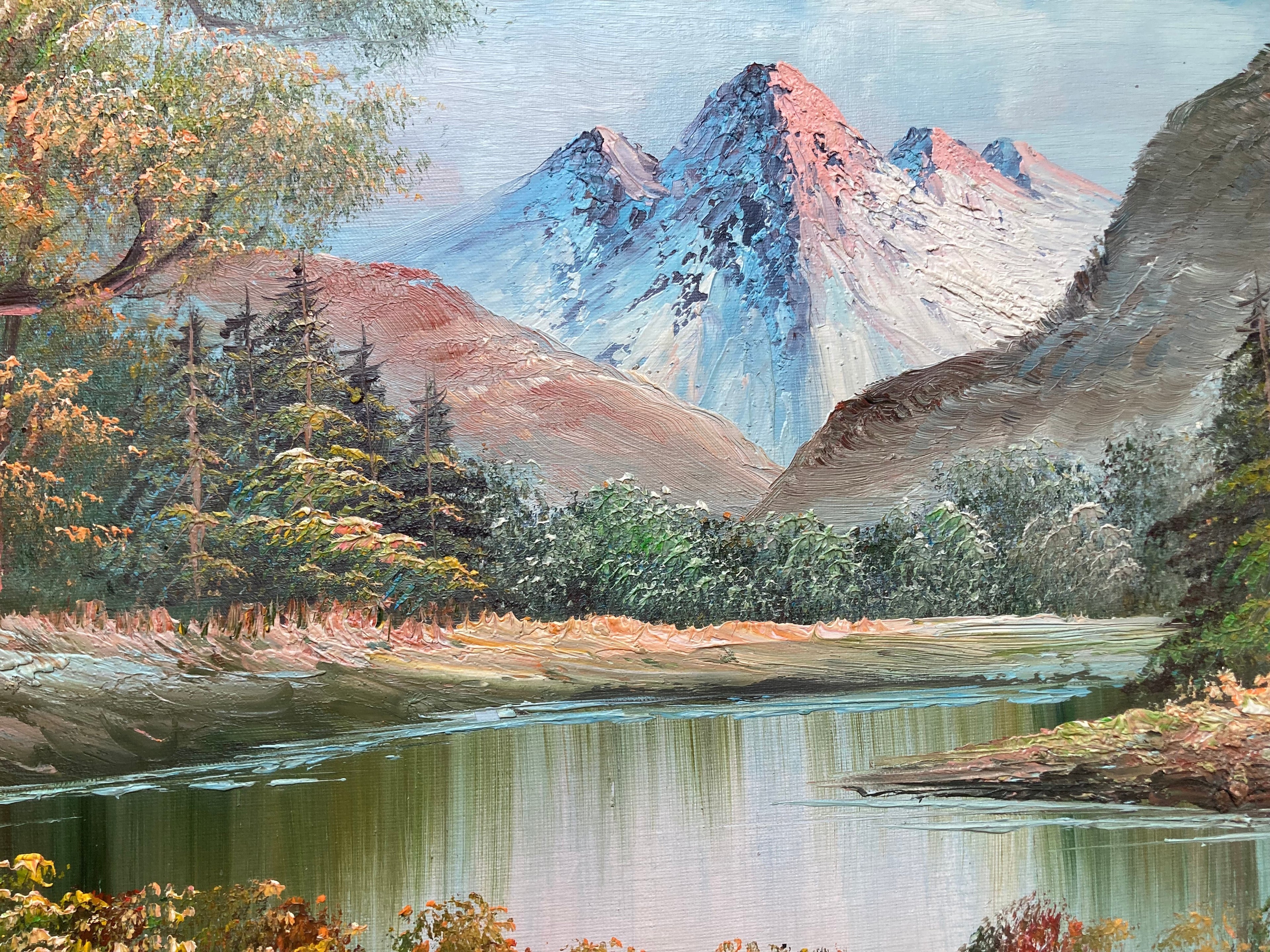 Oil Painting - Mountain Scene Landscape