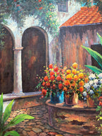 Oil Painting - Italian Garden Scene