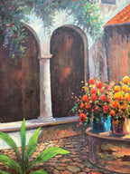 Oil Painting - Italian Garden Scene
