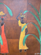Oil Painting - Caribbean Working Ladies