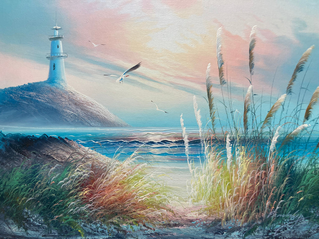 Oil Painting - Lighthouse Seascape