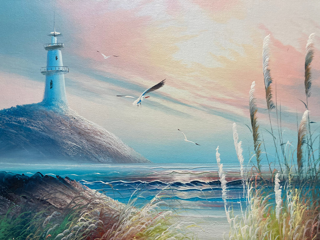 Oil Painting - Lighthouse Seascape