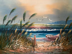 Oil Painting - Seascape With Seagulls