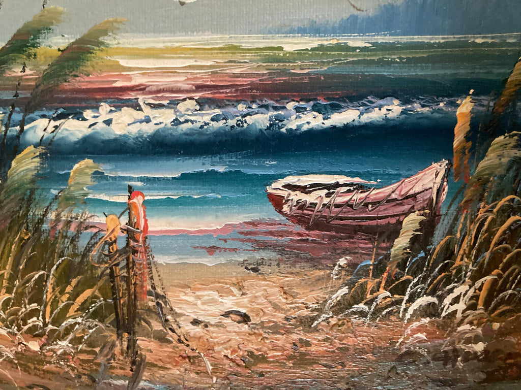 Oil Painting - Seascape With Seagulls