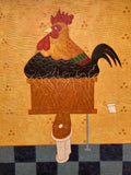Oil Painting - Bathroom Rooster