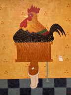 Oil Painting - Bathroom Rooster