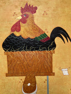Oil Painting - Bathroom Rooster