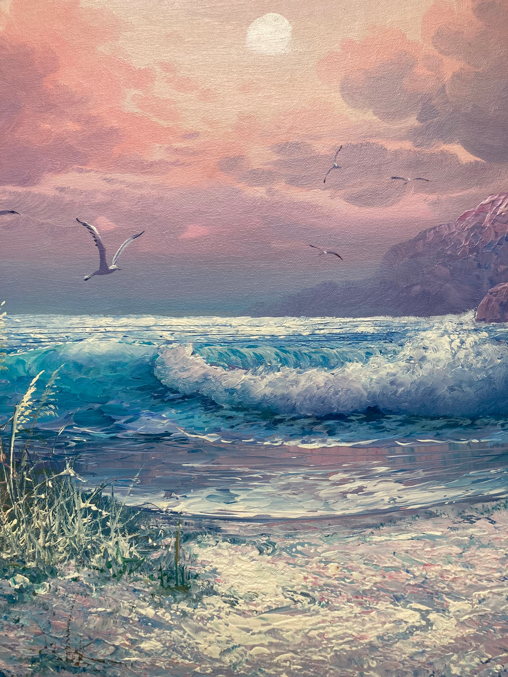 Oil Painting - Moonlit Lighthouse