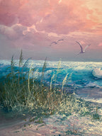 Oil Painting - Moonlit Lighthouse