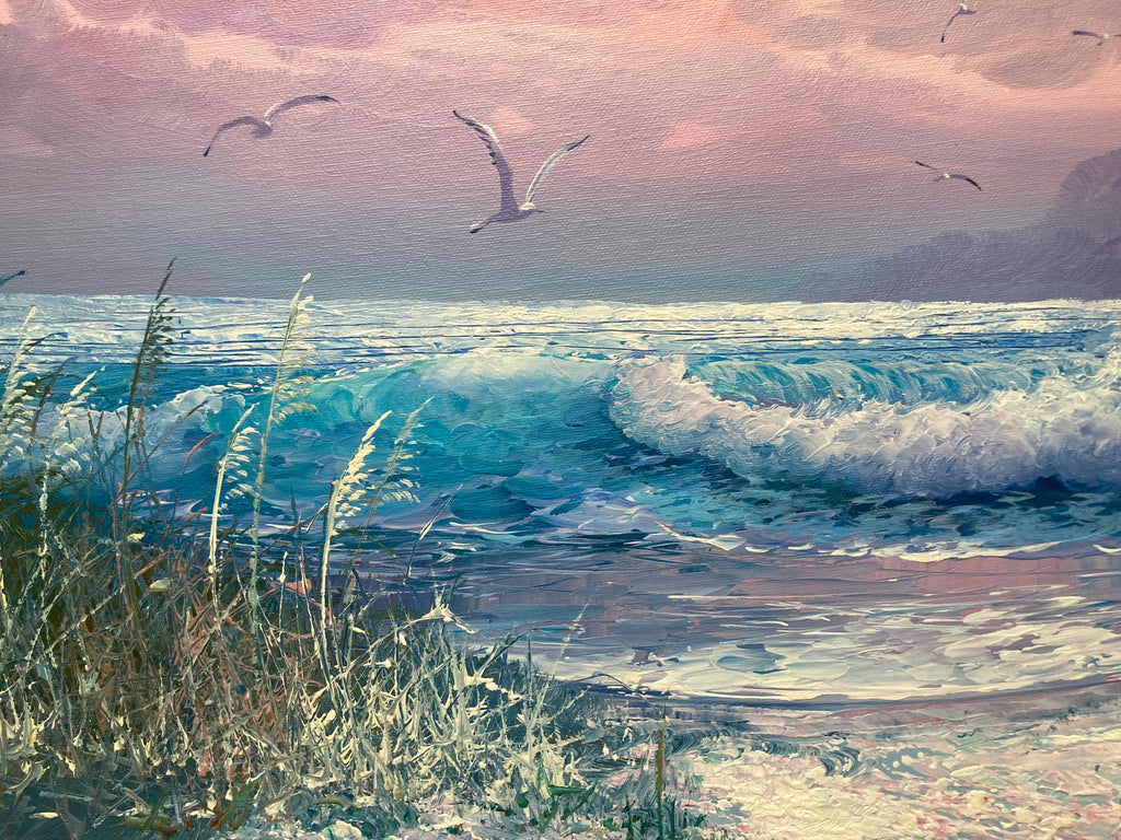 Oil Painting - Moonlit Lighthouse