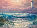 Oil Painting - Moonlit Lighthouse