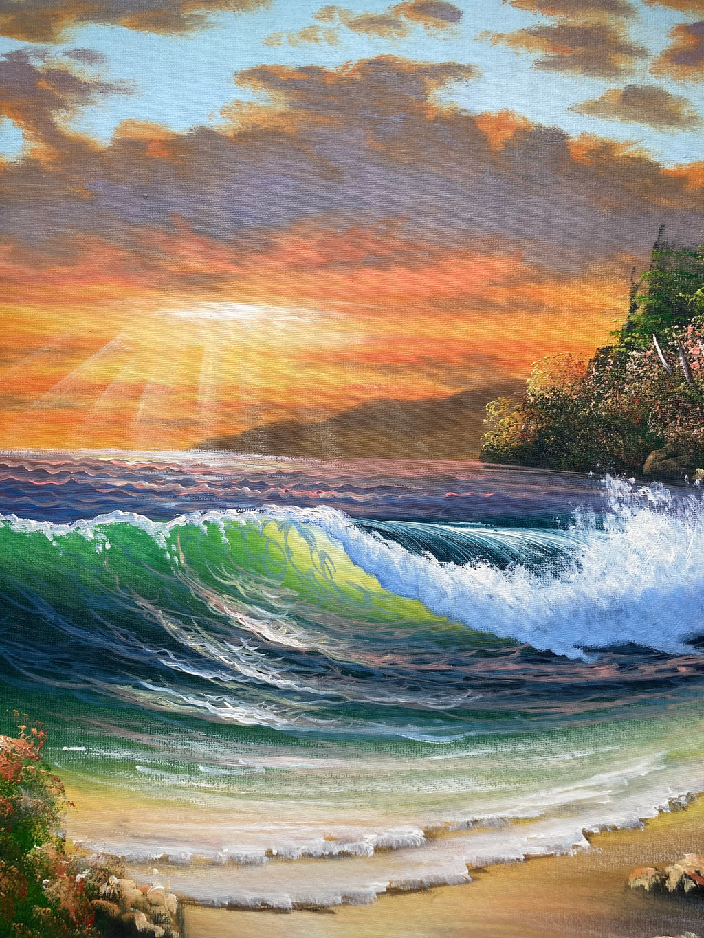Oil Painting - Lighthouse Sunset