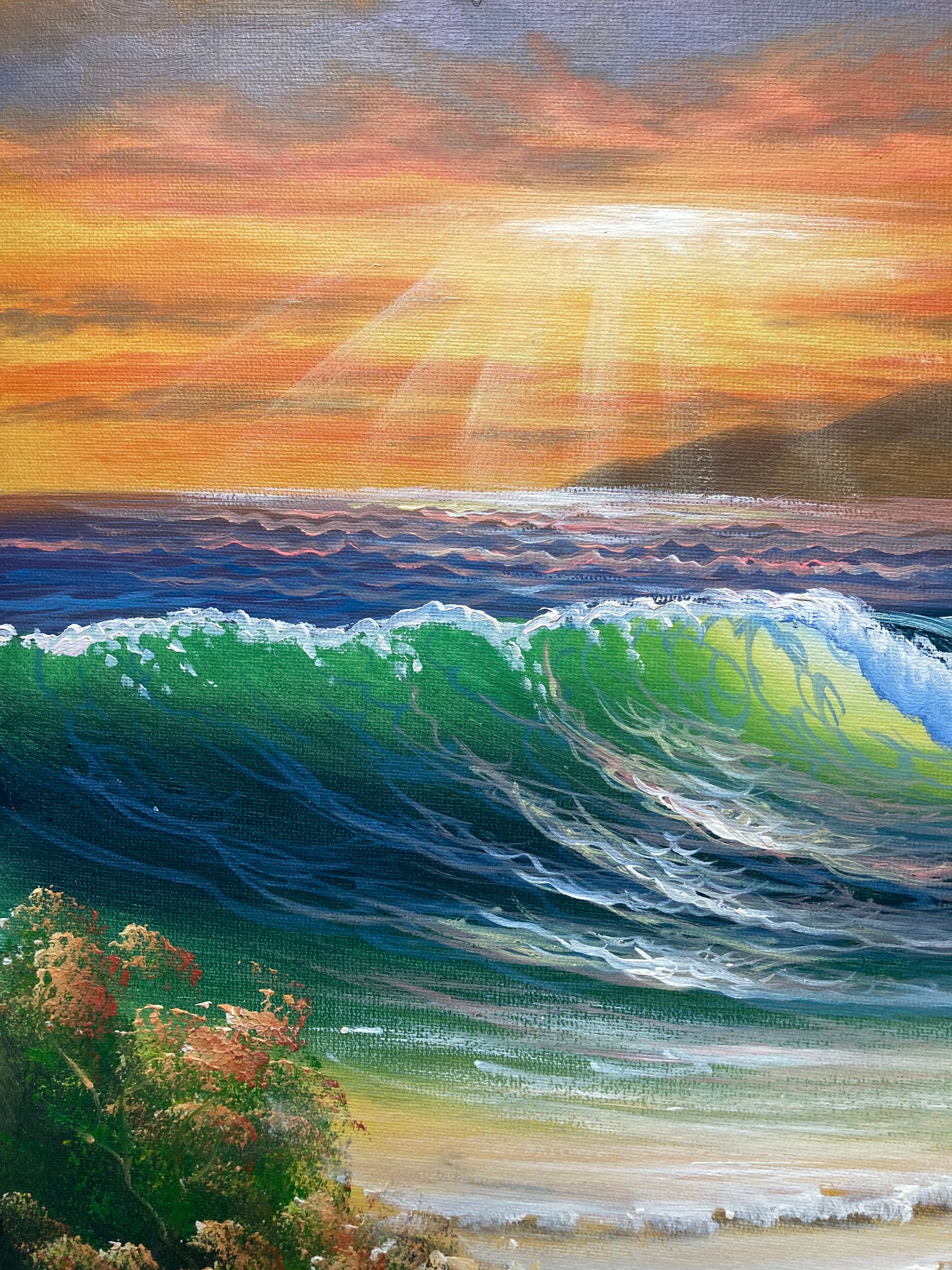 Oil Painting - Lighthouse Sunset