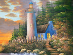 Oil Painting - Lighthouse Sunset