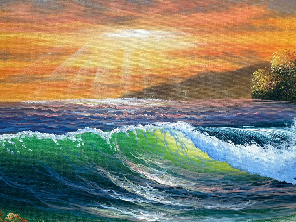 Oil Painting - Lighthouse Sunset