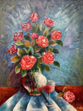 Oil Painting - Wine and Roses