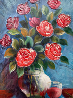 Oil Painting - Wine and Roses