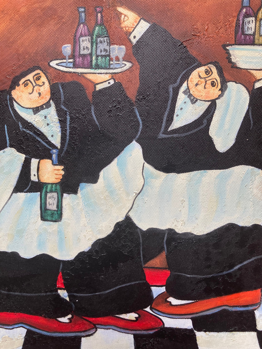 Oil Painting - Whimsical Wine Masters