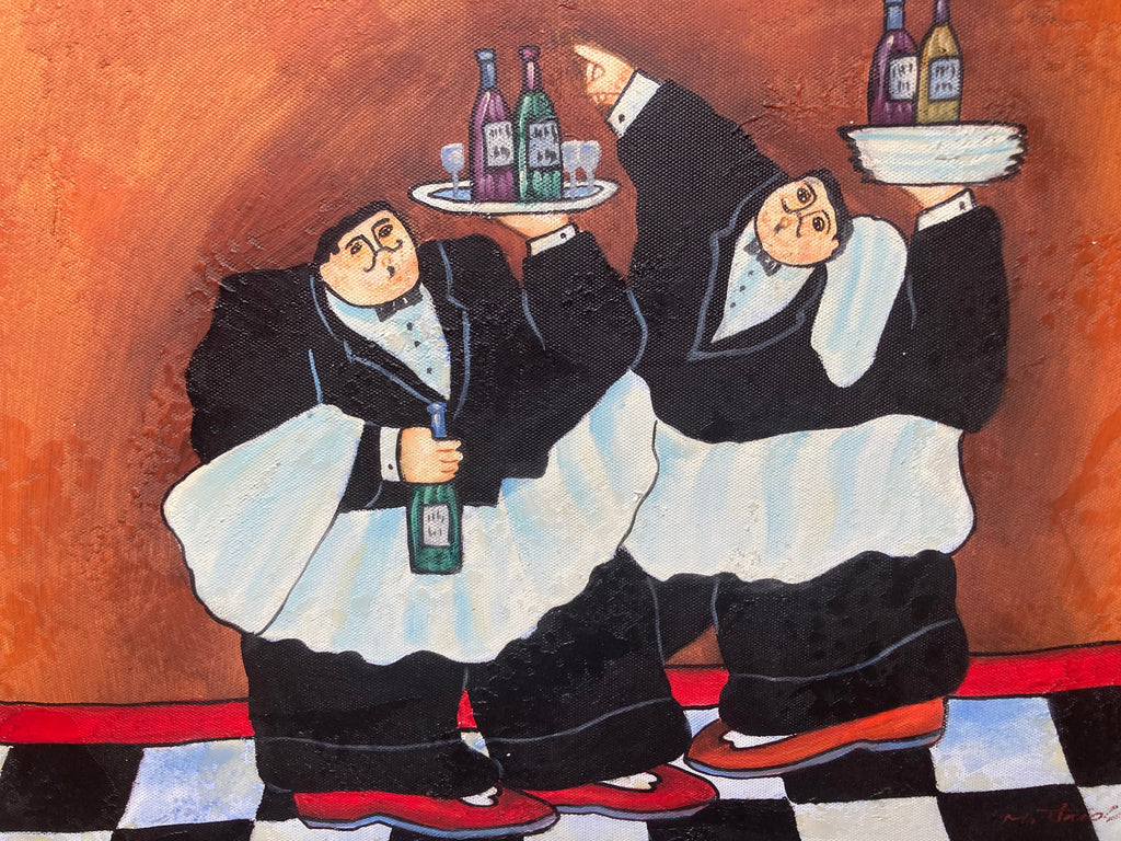 Oil Painting - Whimsical Wine Masters